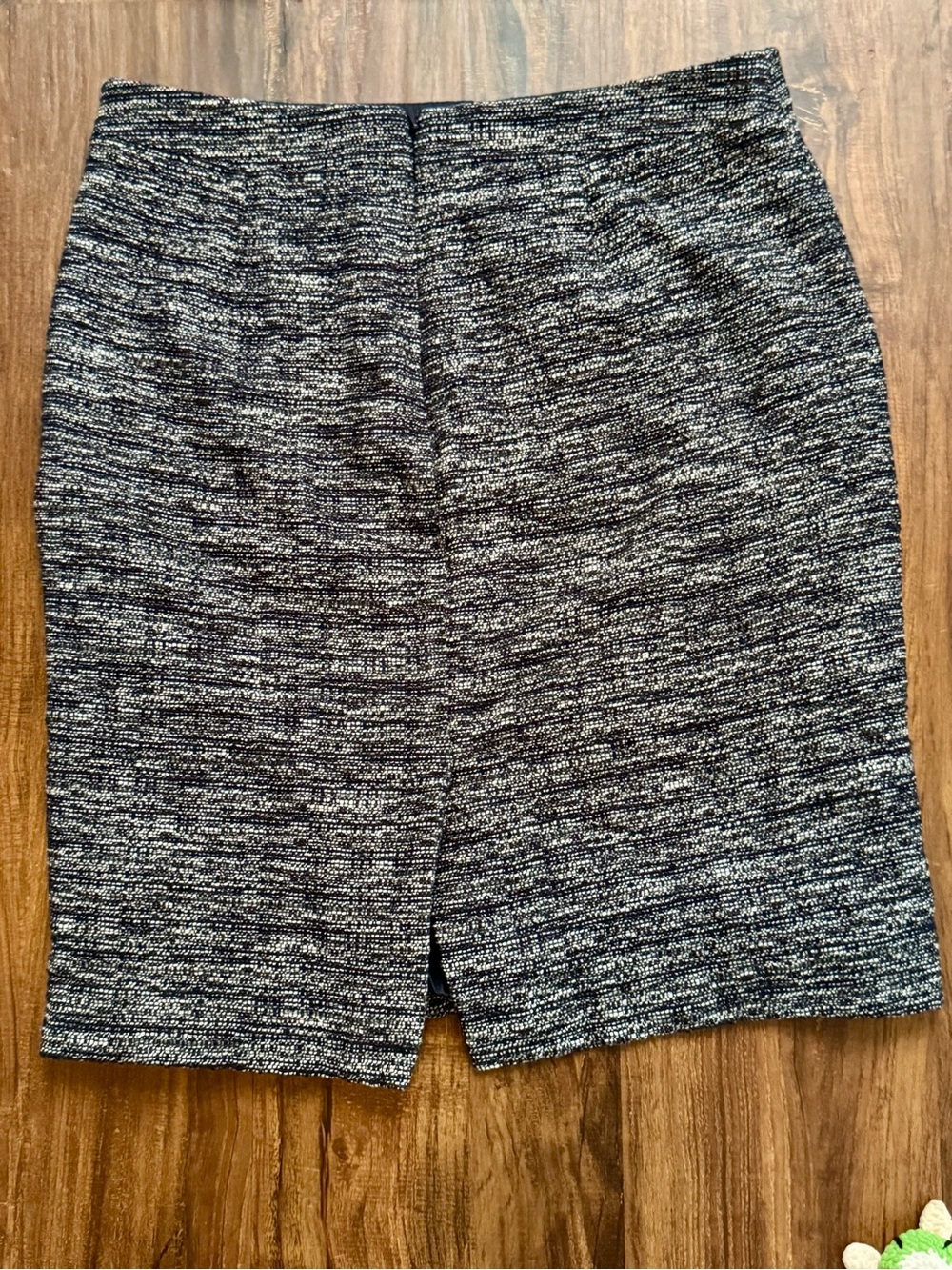 J.Crew Navy and White Tweed Pencil Skirt, Size 4